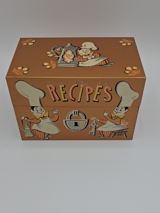 Other - Vintage Recipe Box with Chef Artwork